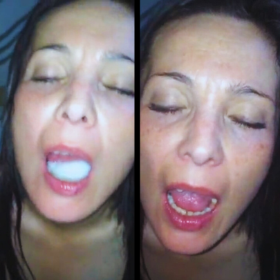 Coroa submissa engoliu o leite para agradar o cara - Ele quebrou o NoFap