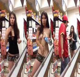 Ela foi aprontar no supermercado mas o dono atrapalhou